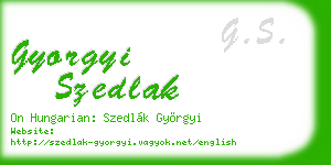 gyorgyi szedlak business card